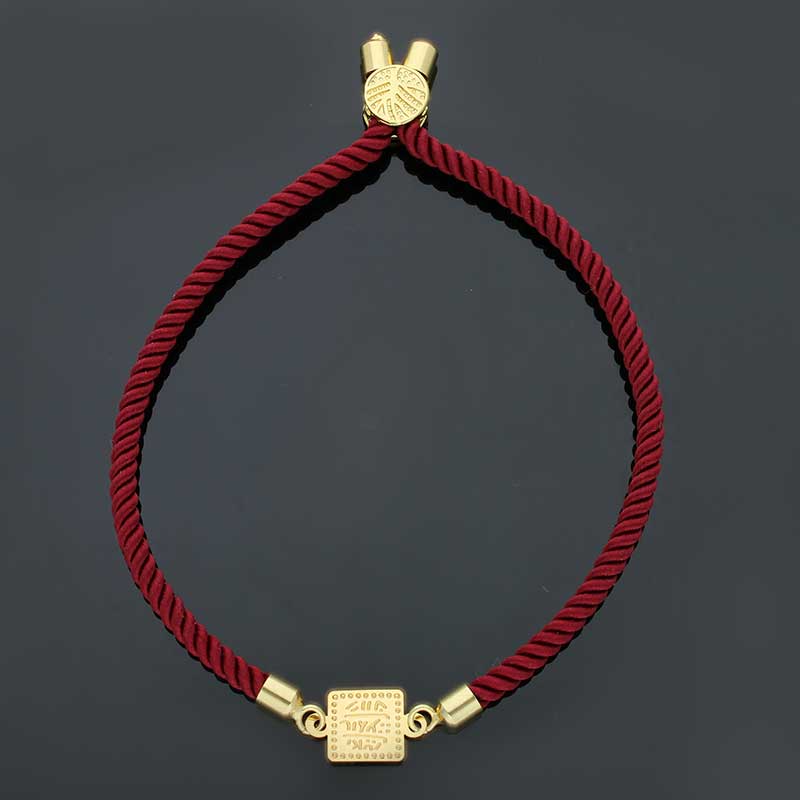 Gold String Bracelet 21KT - FKJBRL21KU1068 - Image 2