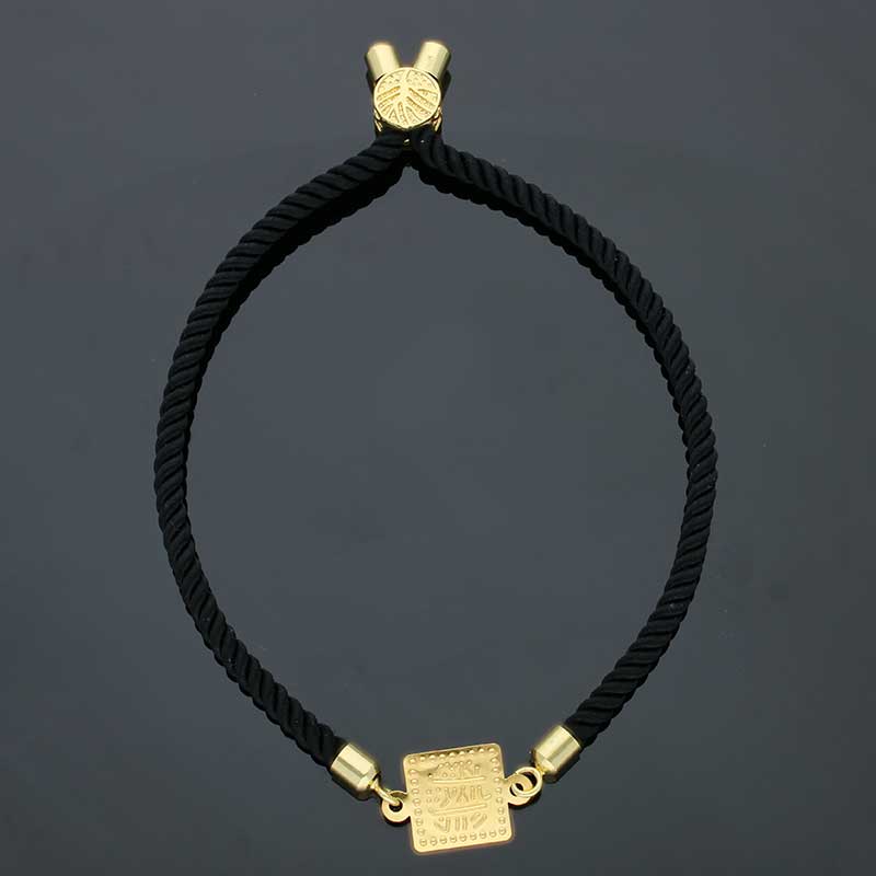 Gold String Bracelet 21KT - FKJBRL21KU1078 - Image 2