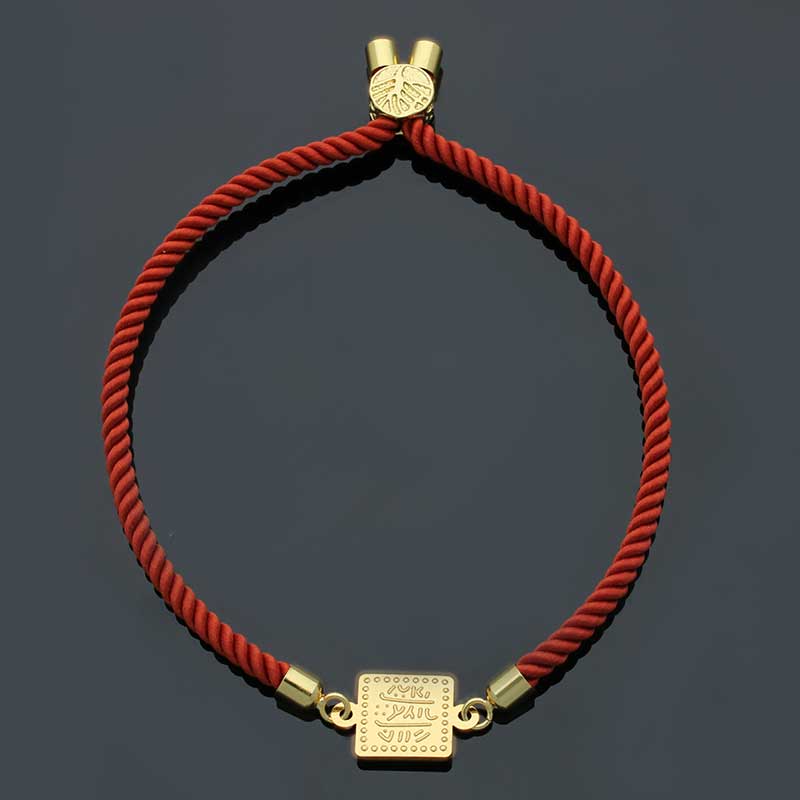 Gold String Bracelet 21KT - FKJBRL21KU1103 - Image 2