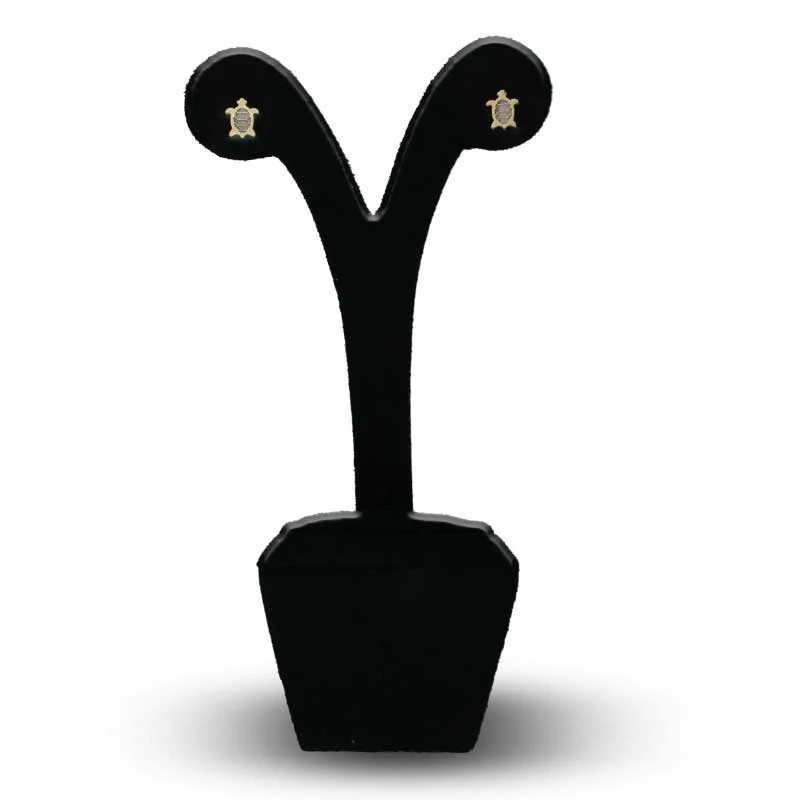 Gold Tortoise Stud Earrings 18KT - FKJERN18KU3073 - Image 4