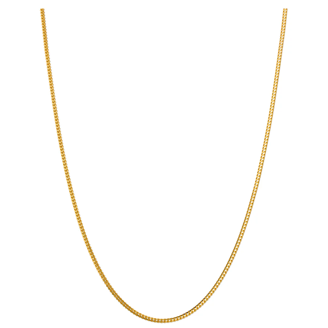Gold Wheat Chain 22KT - FKJCN22KU6645 - Image 2