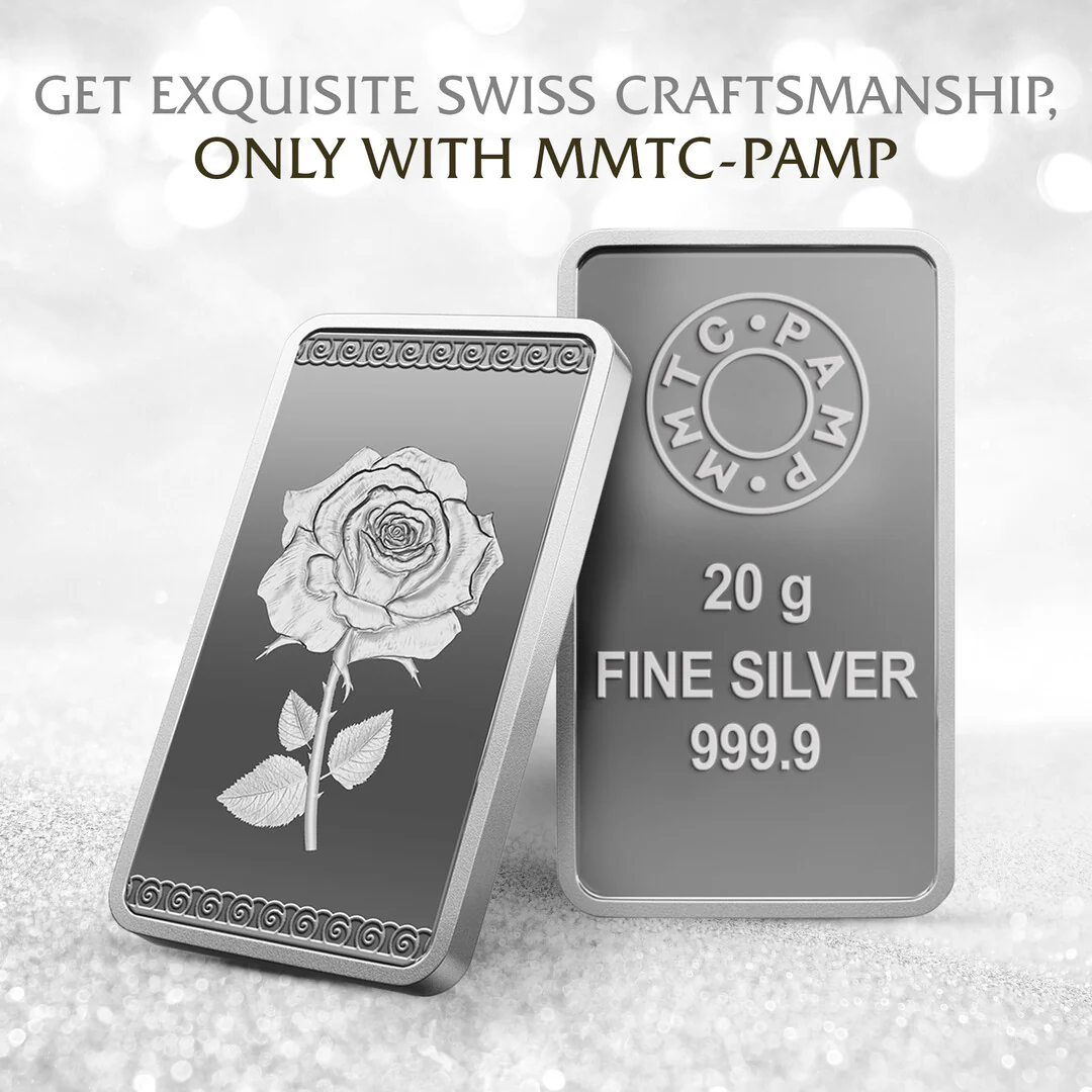 MMTC Pamp Rose 20 Grams Silver Bar in 999.9 Silver - FKJGBRSL2214 - Image 3