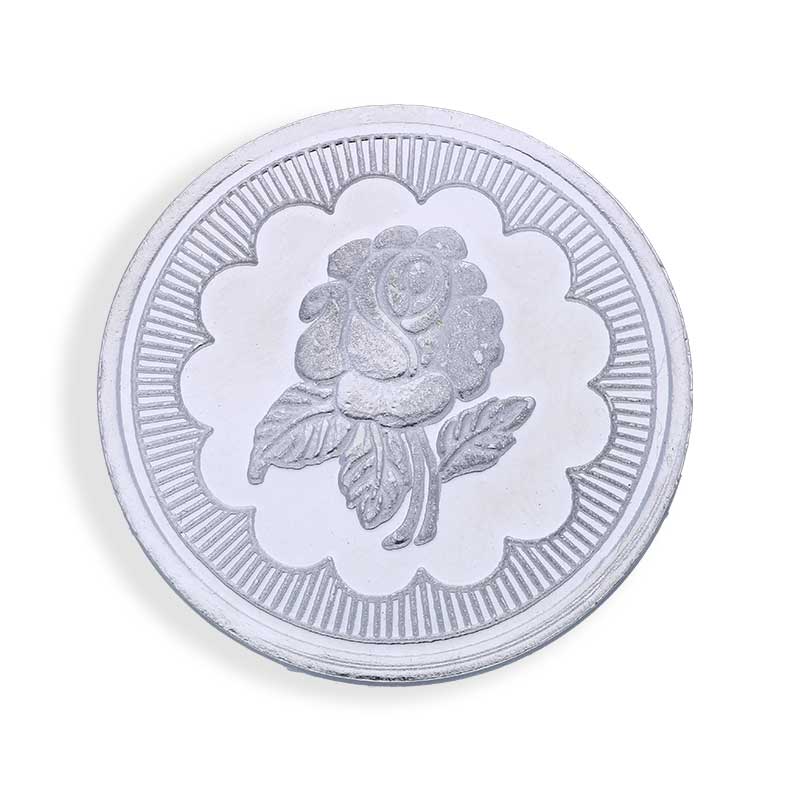 Silver 10 Grams Rose Coin in Fine 999 Silver - FKJCONSLU4002 - Image 2