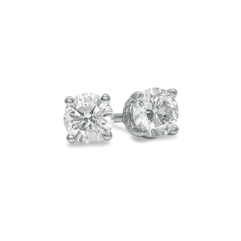 Silver 925 Solitaire Stud Earrings - FKJERN1753