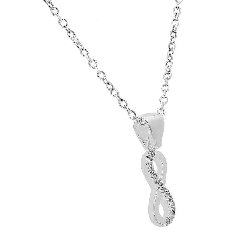 Sterling Silver 925 Infinity Pendant Set (Necklace, Earrings and Ring) - FKJNKLST2007 - Image 3