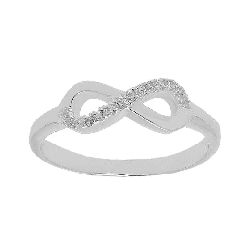 Sterling Silver 925 Infinity Pendant Set (Necklace, Earrings and Ring) - FKJNKLST2007 - Image 7