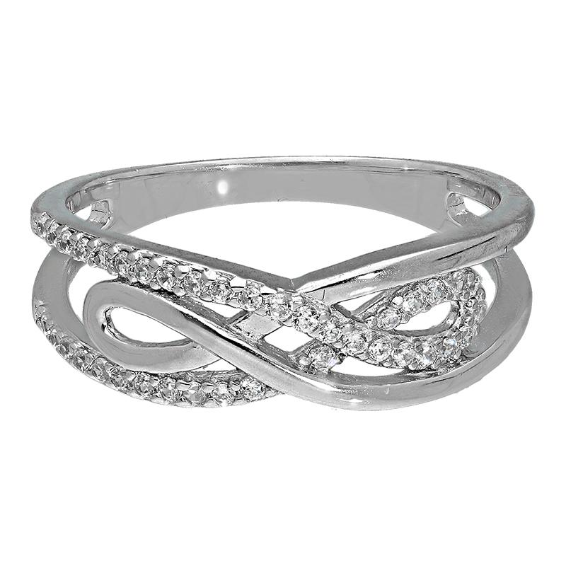 Sterling Silver 925 Infinity Shaped Ring - FKJRNSL2951