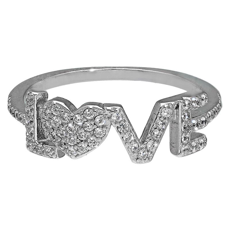 Sterling Silver 925 Love Ring - FKJRNSL2947