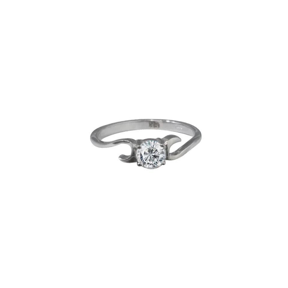 Sterling Silver 925 Solitaire Ring - FKJRN1537