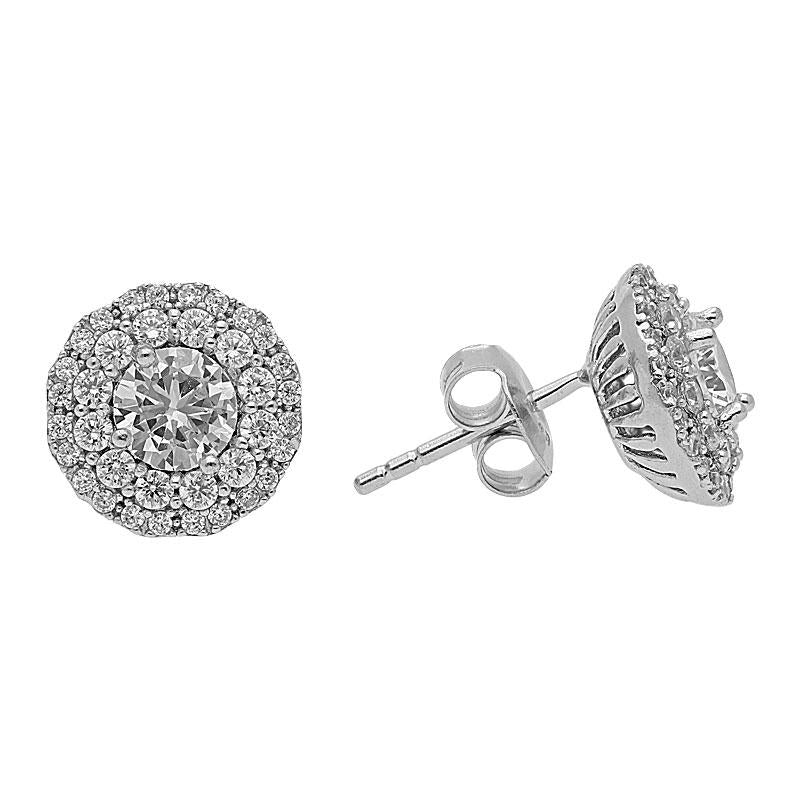Sterling Silver 925 Round Pendant Set (Necklace, Earrings and Ring) - FKJNKLST2021 - Image 4