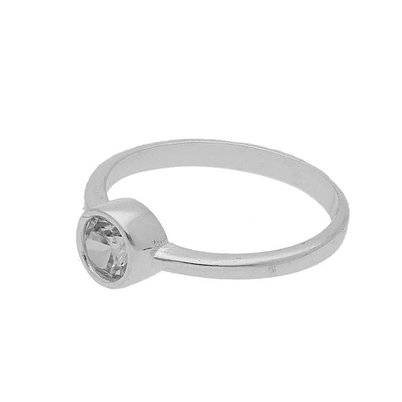 Sterling Silver 925 Round Solitaire Pendant Set (Necklace, Earrings and Ring) - FKJNKLST1989 - Image 6