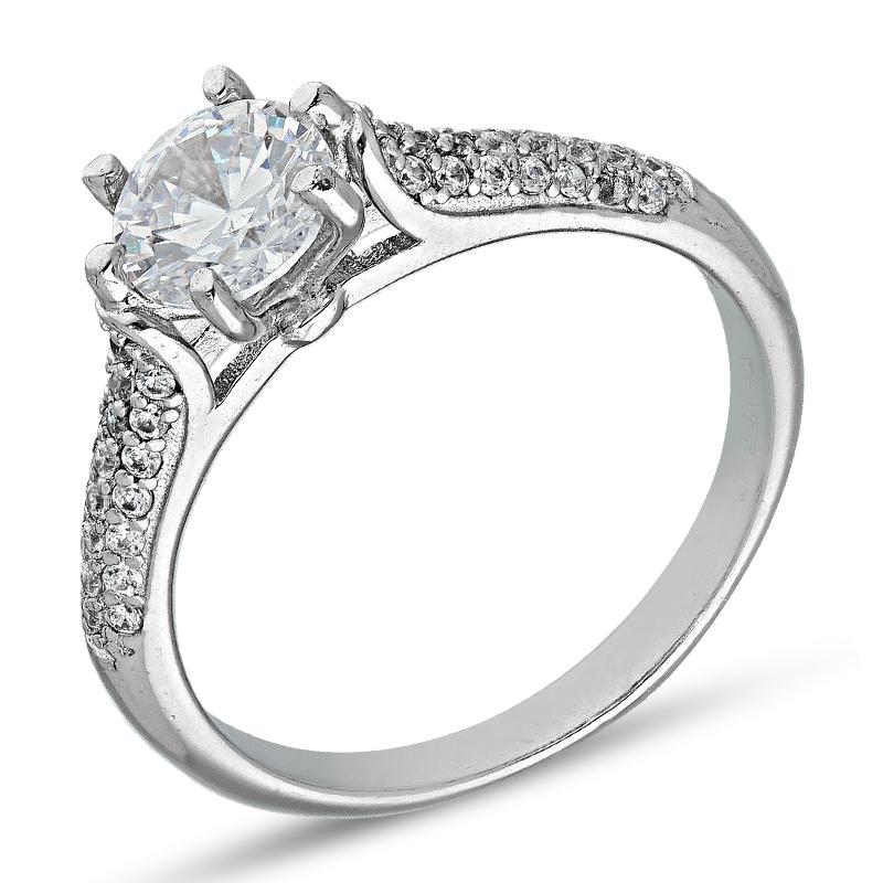 Sterling Silver 925 Solitaire Ring - FKJRNSL2997